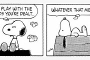 【悲報】スヌーピー「配られたカードで勝負するしかない」ワイ「ハゲカード」スヌーピー「え？」