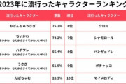 【悲報】2023年に流行ったキャラクター、ちいかわを抑え謎のキャラが1位になる