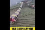 中国湖北省  つり橋を揺らす観光客らがひっくり返って茶畑に転落=注意聞かず定員オーバー  [2/17]