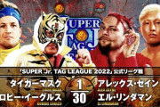 タイガーマスク ロビー・イーグルス vs アレックス・ゼイン エル・リンダマン 『SUPER Jr. TAG LEAGUE 2022』