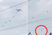 インドネシア空軍、パラシュート展開失敗 500mから落下も生存