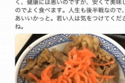 牛丼は「健康に悪い」ツイートが大炎上ｗｗｗｗｗ