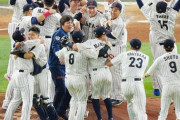 WBC優勝決定時になぜか選手に紛れ込んで一平がグラウンドに駆け付けてくる映像
