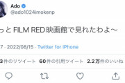 【悲報】Adoちゃん、今になり映画館でワンピ見た報告で『試写会』に呼ばれていなかった説が浮上。おい尾田！
