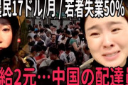 【悲報】中国、時給2元（42円）