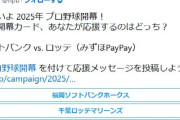 NPB公式『あなたが応援するのはどっち？ソフトバンクvsロッテ』→結果