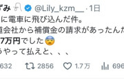 【悲報】電車に飛び込んだ女性、鉄道会社から約77万円を請求され詰んでしまう