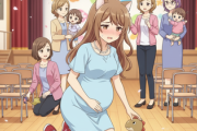 【悲報】妊娠中の奥さん、保育園卒園式で忘れ物をしてしまう→床を這いずり回る