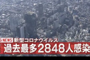 【悲報】東京 +2848wwwwwww