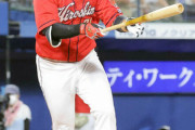 カープ坂倉、2年連続2ケタ10号ソロ！「必死に打ちにいった」復調の兆し