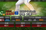 【プロスピA】バトスタ登場の伊勢のスペックｗｗｗｗｗｗ【画像】