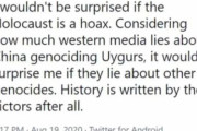海外「中国を擁護しすぎてナチスを擁護してしまったやつ」