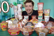 海外視聴者「これでも『全部』には程遠い…」イギリス人が日本のカップ麺を大量に食べてレビューしてみた
