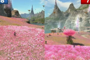 【FF14】草花や水濡れの表現の違いが凄い、マウントは旋回時に傾くように！さらにトライヨラ都市内の実機映像も公開！7.0グラフィックスアップデートの比較まとめ