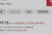 【郎報】テスラ株、新年早々とんでもないことになってしまう