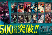 『呪術廻戦』累計1500万部突破、1ヶ月半で1.5倍　新人作家では異例の売れ行き