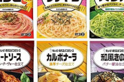 レトルトパスタソース「かけるだけです、安いです、うまいです」←これ