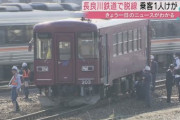 【鉄道】岐阜の長良川鉄道が脱線、女性1人が頭の痛みを訴えて搬送