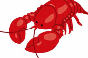 「巨大なロブスターのハサミを人間の手と比べると…このサイズ！」