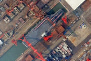 【中国】3隻目の003型空母、進水間近！電磁カタパルト搭載か、米衛星画像が捉える