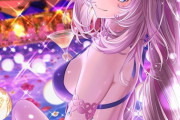 【FGO】都々さんの水着マリーイラスト！！　ナイトプールいいですね////////