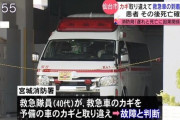 鍵の取り違えで救急車出動できず、到着に14分の遅れ　患者はその後死亡確認……