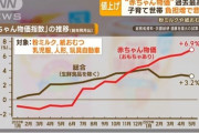 【物価高】「赤ちゃん物価指数」過去最高　負担増で子育て世帯から悲鳴…粉ミルク・紙おむつ等↑