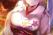 【FGO】着物の巴さんイラスト！！　紅葉の葉が似合います///////