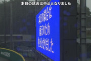 【悲報】西武２軍戦、ゲリラ豪雨で中止