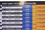 【悲報】パソコンのメモリ、もはや意味のわからない値段になる