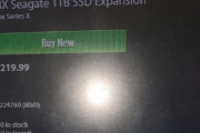 Xbox siries X/Sの専用SSD　　１TBで219.99ドル！（二万五千円）