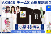 チーム８追加メンバー、グッズ売上で人気が判明する