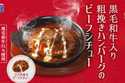 【悲報】松屋の新メニュー「黒毛和牛入り粗挽きハンバーグのビーフシチュー」980円