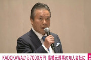 【悲報】KADOKAWA・夏野剛社長「スポンサー契約後の業務に対する報酬だった」 コンサルタント料7000万円 ←すげえ額だな！?