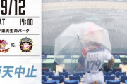 【悲報】楽天－日本ハム戦が雨天中止、14日午後5時に振替