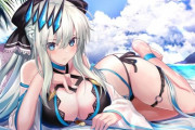 【FGO】水着姿のモルガン様イラスト！！　セクシーすぎます////////