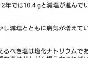 識者「塩化ナトリウムは体に悪い！塩化ナトリウムを摂るのを止め上質な塩を摂りましょう」