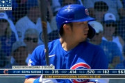 【MLB】鈴木誠也、2打数2安打1四球でオープン戦OPS.993