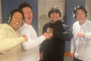 DeNA桑原、佐野、牧、山本祐大選手が『熱き星たちよ』レコーディング！　今年は度会選手はお呼びが掛からず「ノドの調子を整えて待っていたんですが…」