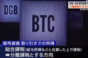 日本政府･与党､暗号資産(仮想通貨)取引による利益を分離課税で調整 ビットコインは大幅下落
