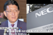 【悲報】平井デジタル相「五輪でぐちぐち言ったら完全に干す」「（NEC会長あたり）脅しておいた方がいい」幹部に指示