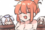 【FGO】一緒にお風呂に入るぐだ子＆ミニサーヴァントたち！！　桶に入って浮かんでるのかわいすぎる////////