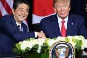 トランプ「安倍は特別な男…歴史上最も偉大な首相」＝韓国の反応