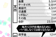 【画像あり】女子大生さん、一ヵ月生活するだけで２０万円以上かかる模様