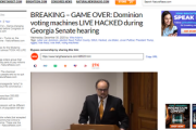 【緊急速報】ドミニオン投票機「ハッキングは無理」⇒公聴会でリアルタイムにハッキング「ゲームは終りだ」