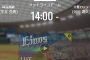 【試合実況】西武スタメン 先発:平井（2021.9.25）