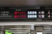 【悲報】埼京線、定刻通りこなくなる