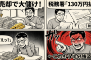 金売却で大儲け！→税務署「130万円払え」ワイ「えっ？」←これもう半分強盗だろ…