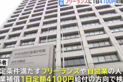 日本政府、フリーランスや自営業に1日4100円を給付へ。コロナ感染拡大の影響で