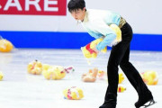 羽生結弦、演技後に自らプーさんを回収する姿が話題に！